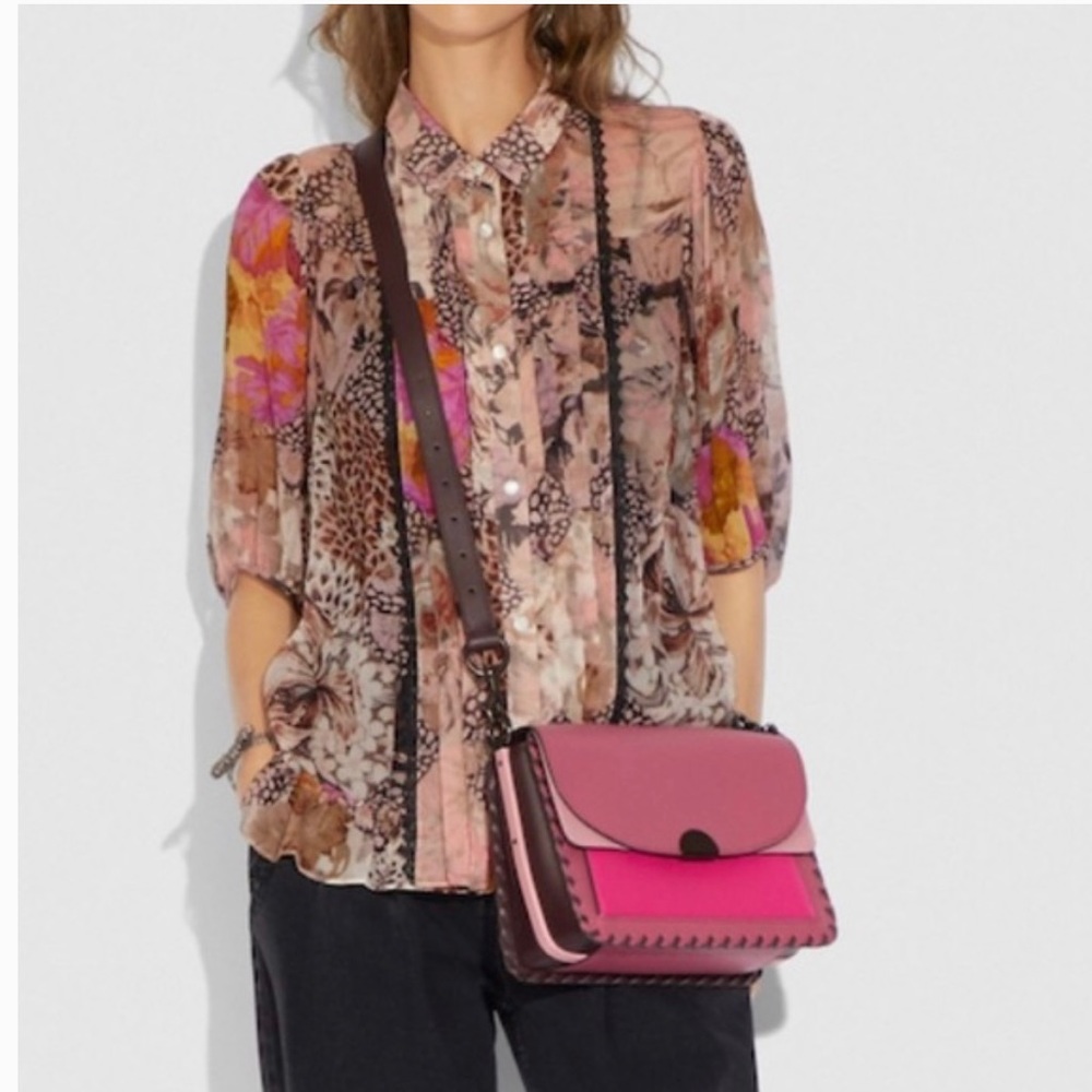Coach Dreamer Shoulder Bag In Colorblock W/Whipstitch